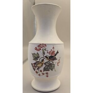 Vintage Veramic Vase Hand Made Small With Motifs Of Birds On Both Sides
